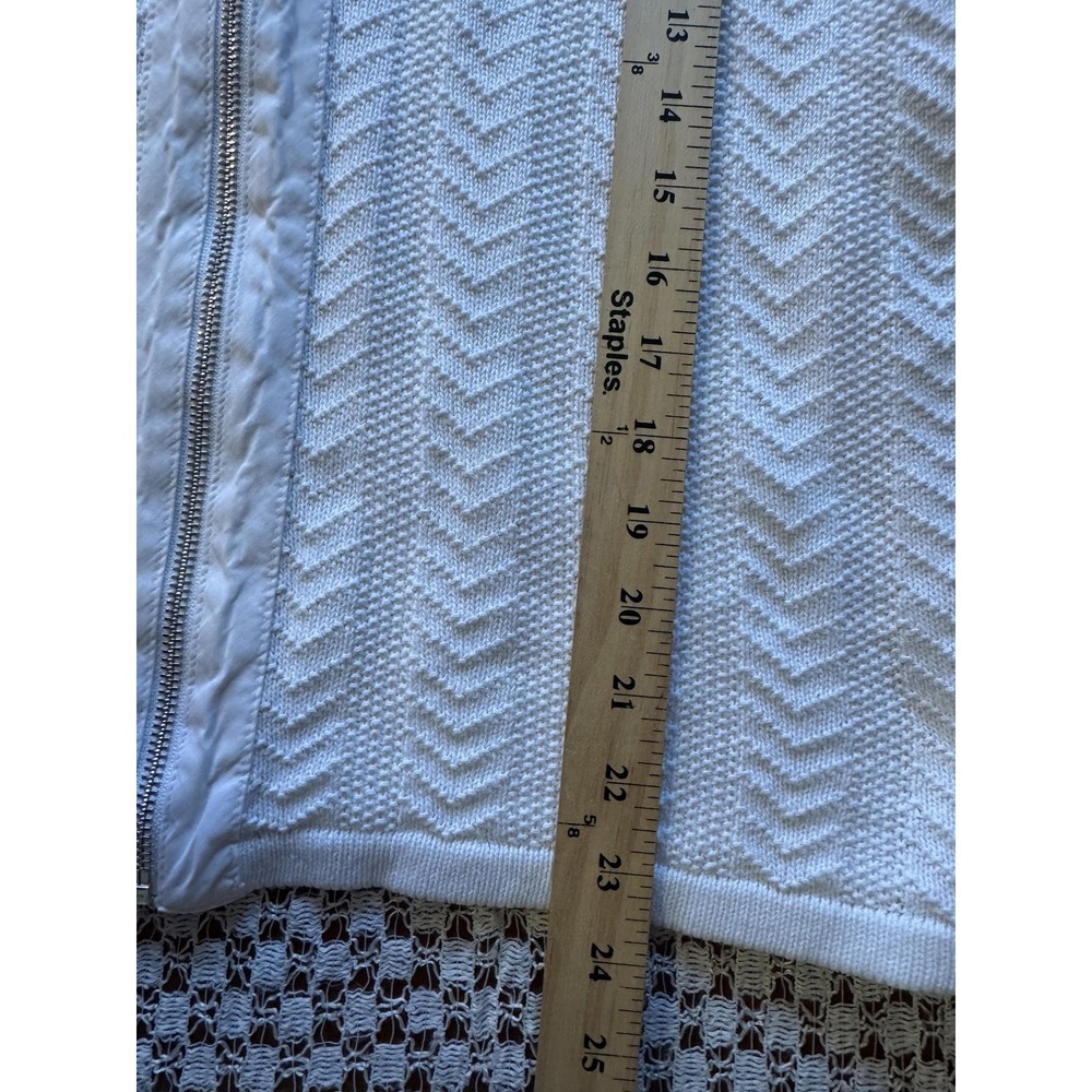 Christopher & Banks White Zip-Front Hooded Cardigan - Picture 5 of 13